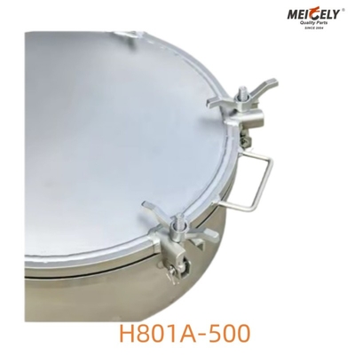 ট্যাংক ট্রাকের জন্য স্টেইনলেস স্টীল H801A-500 ম্যানহোল কভার