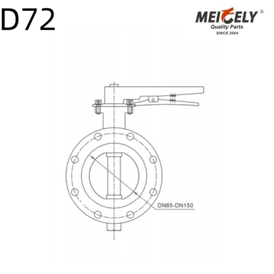 হাই কোয়ালিটি বাটারফ্লাই ভালভ DF71-100 D72 ওয়াটার ট্যাঙ্ক ট্রাকের জন্য