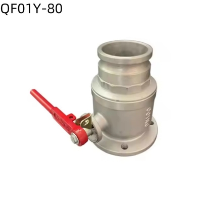 একমুখী / তিনমুখী ফ্ল্যাঞ্জ বল ভালভ QF01Y-80 DN80 জল ট্যাঙ্ক ট্রাক জন্য