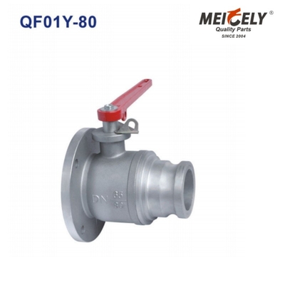 একমুখী / তিনমুখী ফ্ল্যাঞ্জ বল ভালভ QF01Y-80 DN80 জল ট্যাঙ্ক ট্রাক জন্য